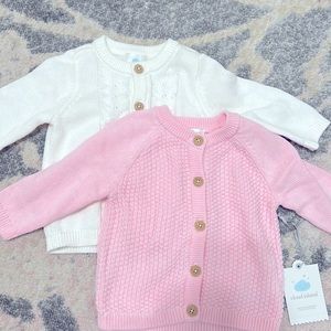 NWT Baby Girl Cardigans (White & Pink)
